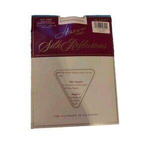 Hanes Silky Sheer Control Top Pantyhose Size AB Small Grey Mist Style 717 Vtg